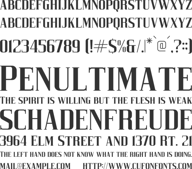 HEAVEN MINE font preview