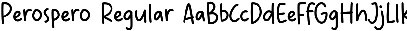 Perospero Regular font