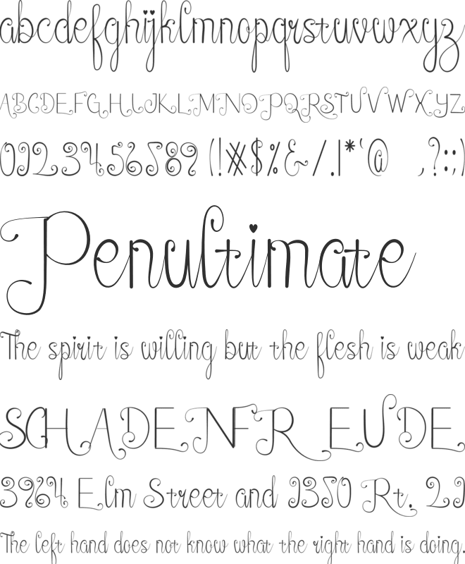 Ms Cloudy font preview