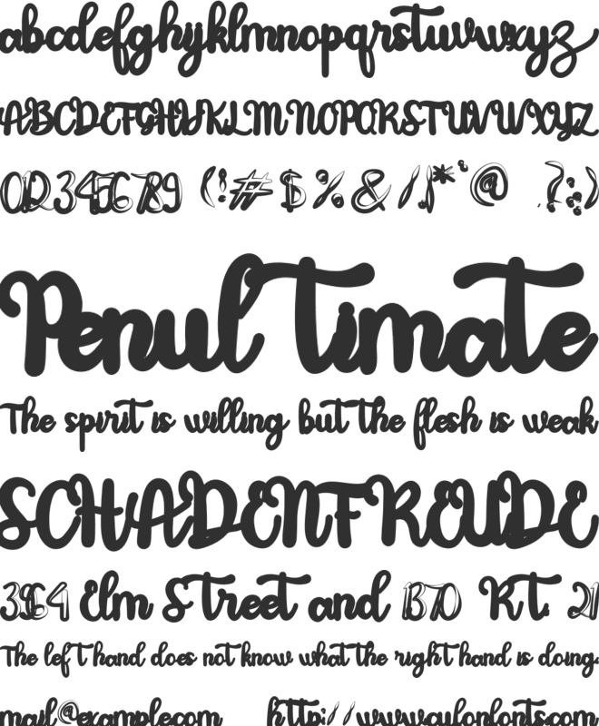 Dinosour font preview