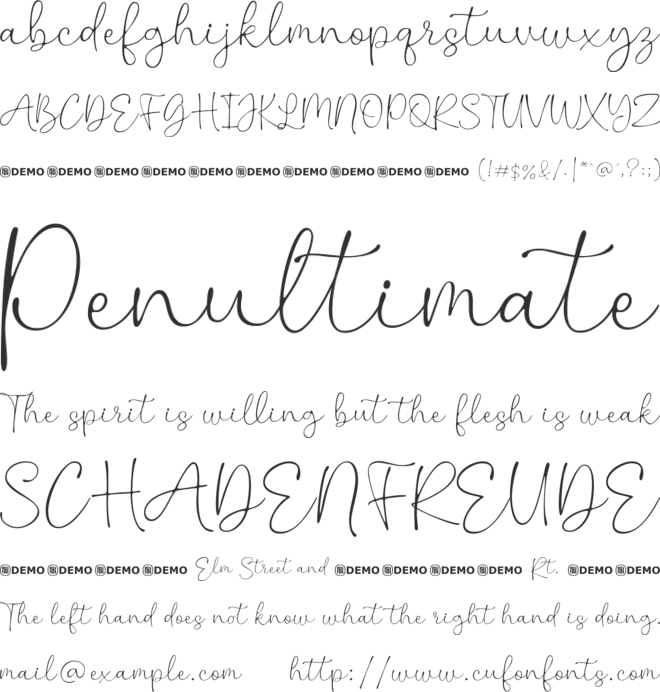 Xerically font preview