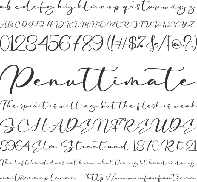 Eastgold font preview