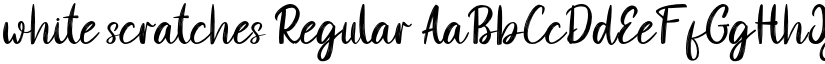 white scratches Regular font