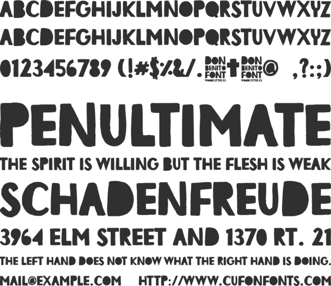 Don Benito font preview