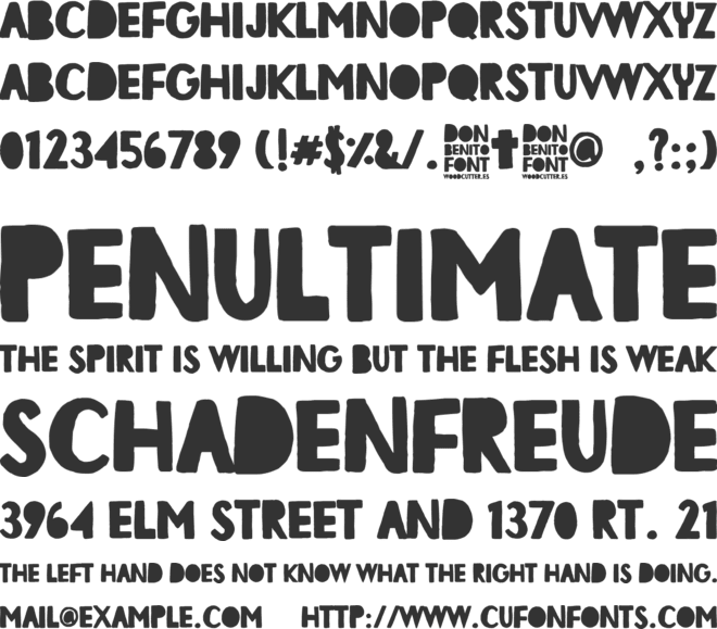 Don Benito font preview