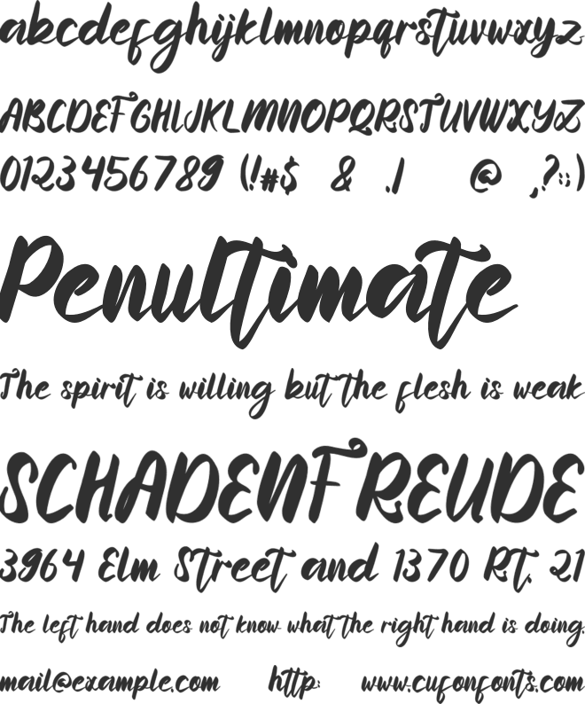 Momentum Valentine font preview