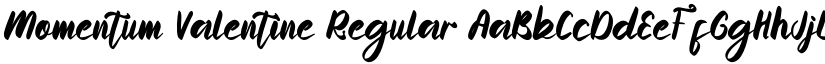 Momentum Valentine Regular font