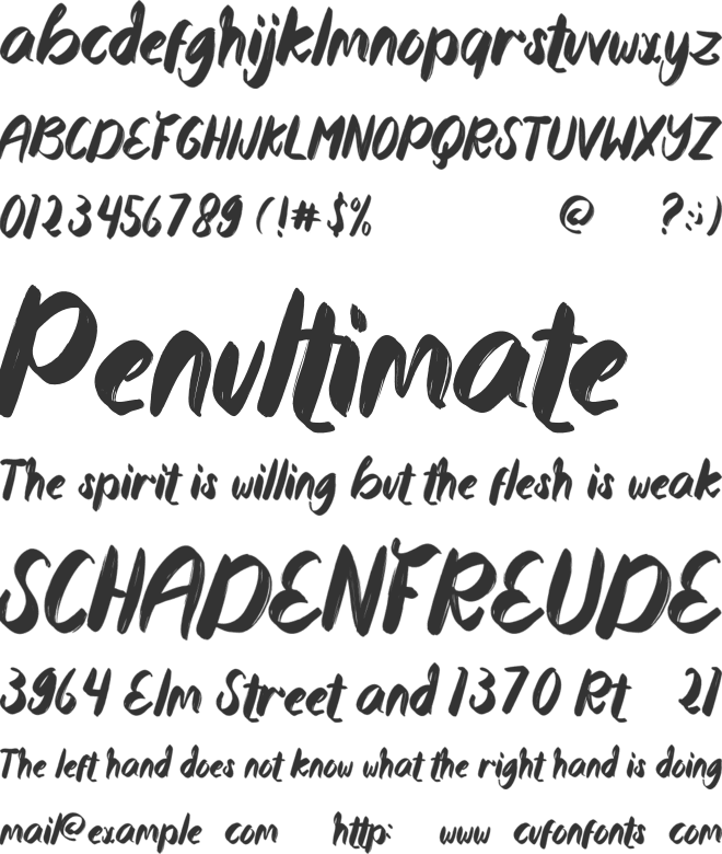 Montego Bay font preview