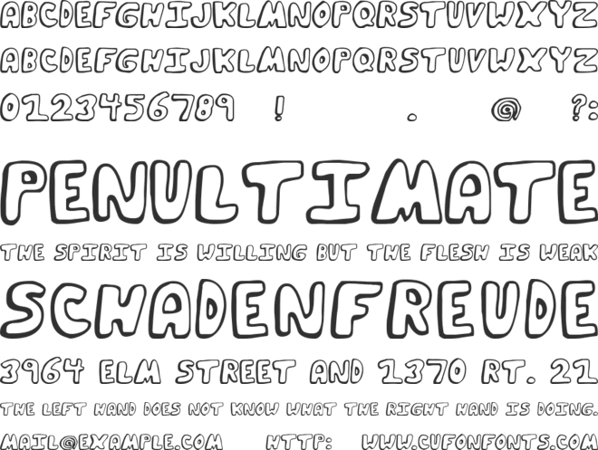 Funky Muskrat font preview