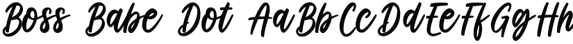 Boss Babe Dot font