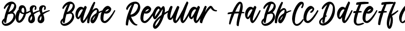 Boss Babe Regular font