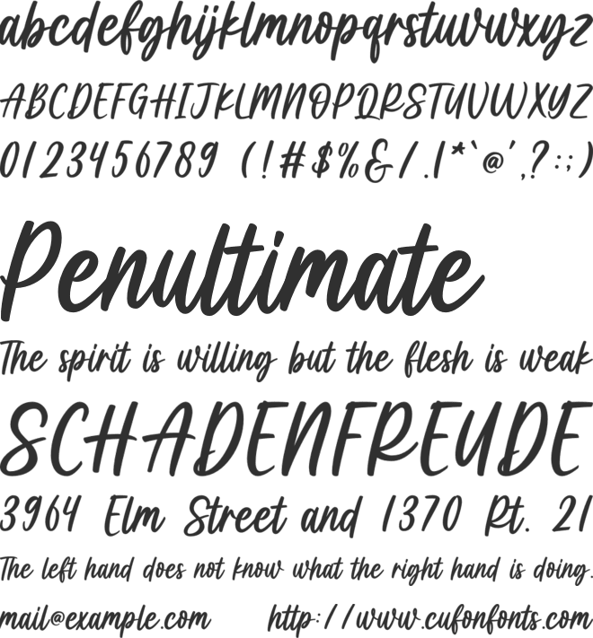 Kidness  Coffee font preview