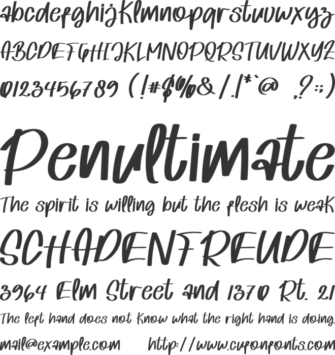 Mango Juice font preview