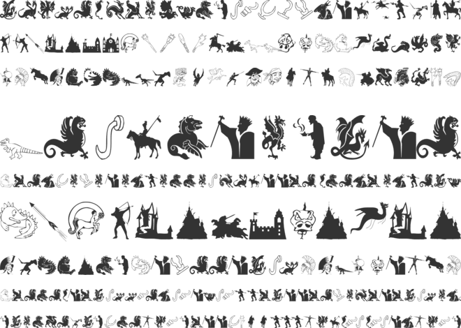 Mediaeval Bats font preview