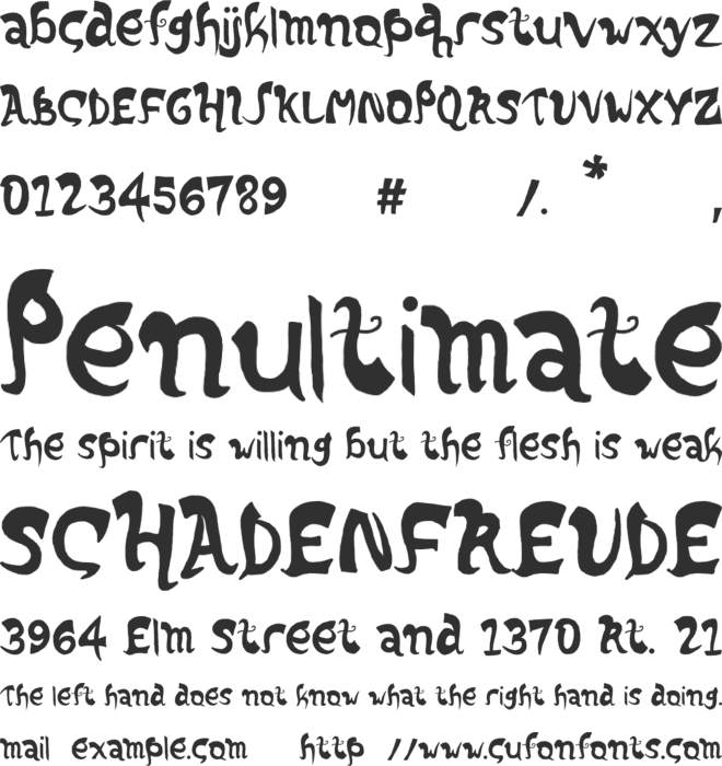 Gwittle Cute font preview