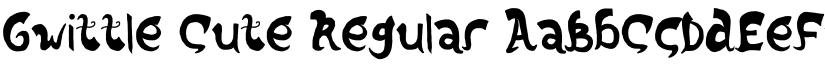 Gwittle Cute Regular font