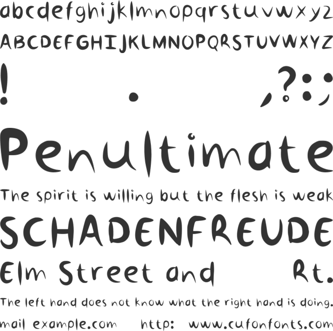 Juicy Nig font preview