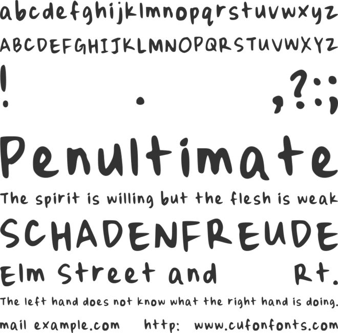 Highschool Nostalgia font preview