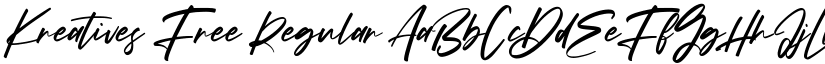 Kreatives Free Regular font