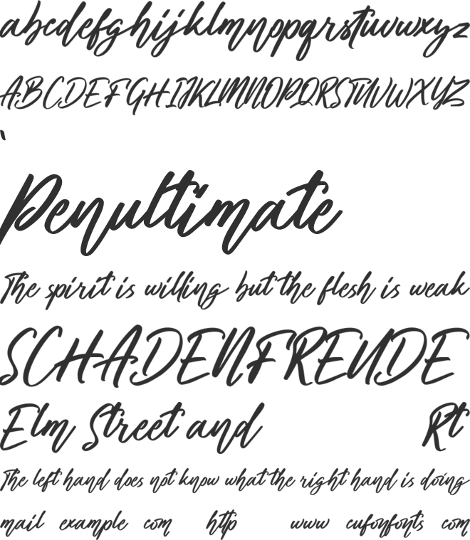 Ginloops Free font preview