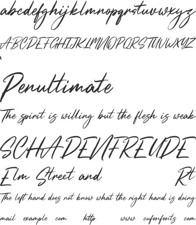Canthonys Free font preview