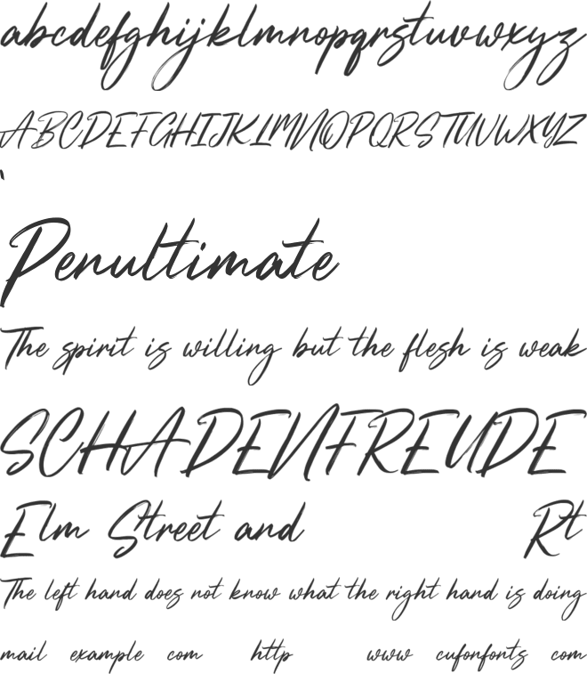 Canthonys Free font preview