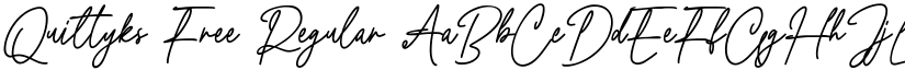Quiltyks Free Regular font