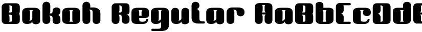 Bakoh Regular font