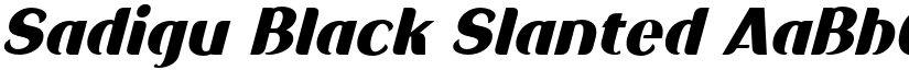 Sadigu Black Slanted font