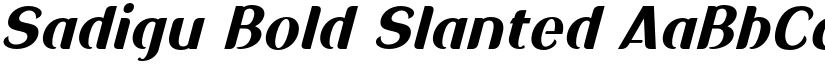 Sadigu Bold Slanted font