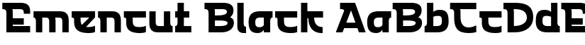 Emencut Black font