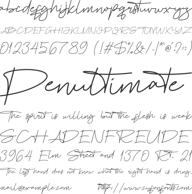 Rometano font preview