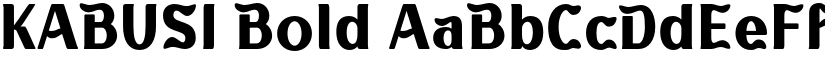 KABUSI Bold font