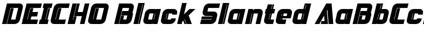 DEICHO Black Slanted font