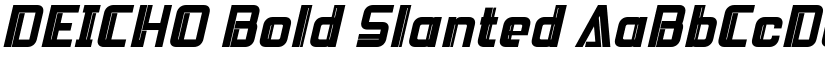 DEICHO Bold Slanted font