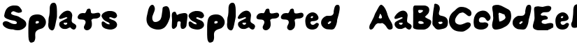 Splats Unsplatted font download