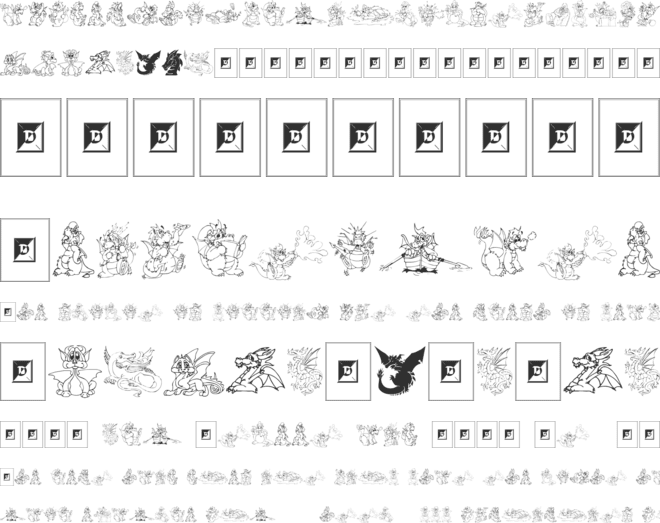 Delightful Lil Dragons font preview