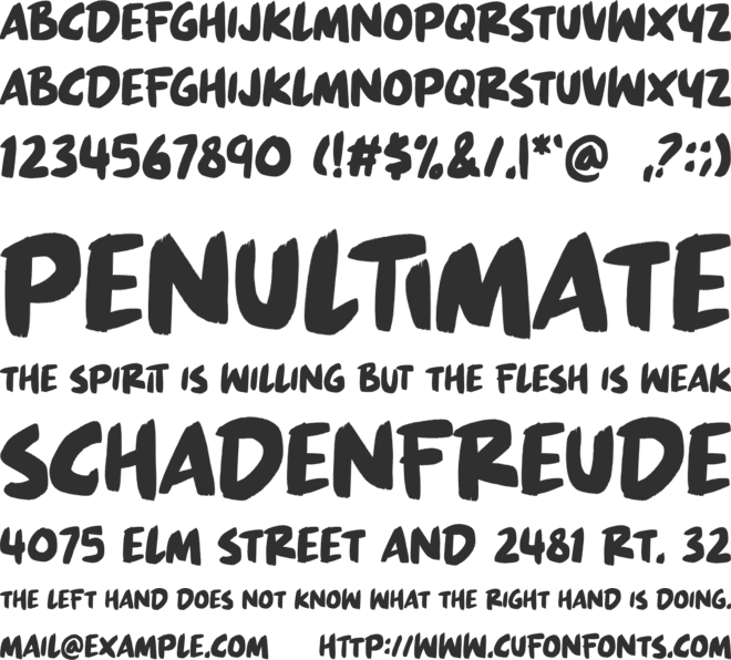 Great Paradise font preview