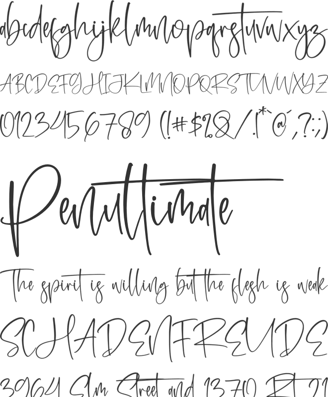 Rosalinta font preview