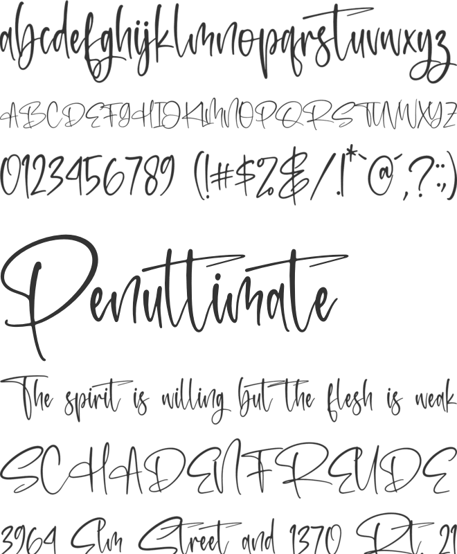 Ranteria font preview
