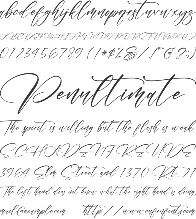 Gashina Beauty font preview