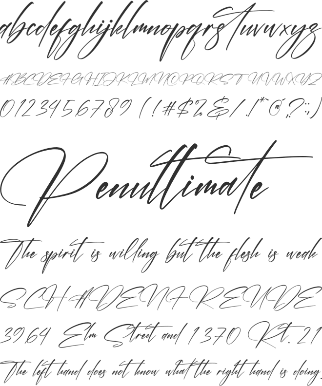 Rembulan Signature font preview