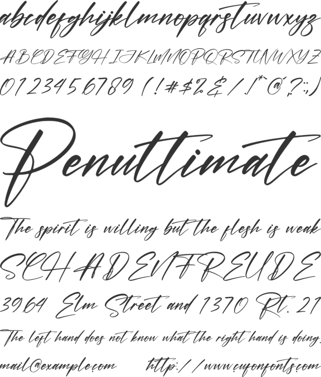Hunterlost font preview