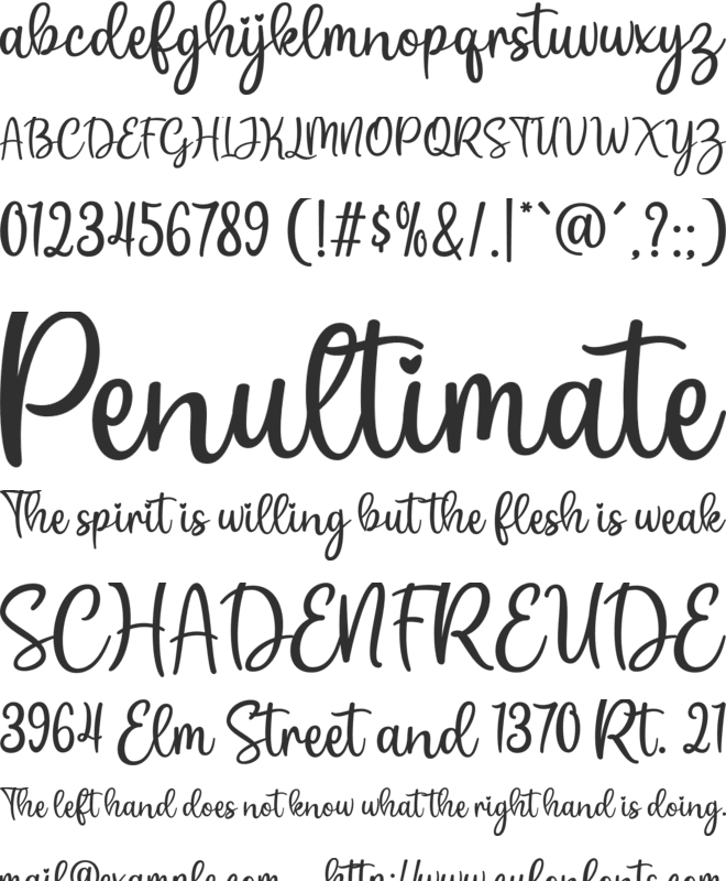 Beautiful Dream font preview