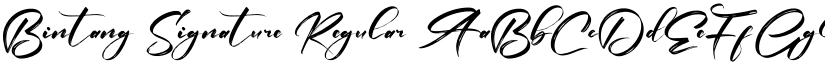 Bintang Signature Regular font
