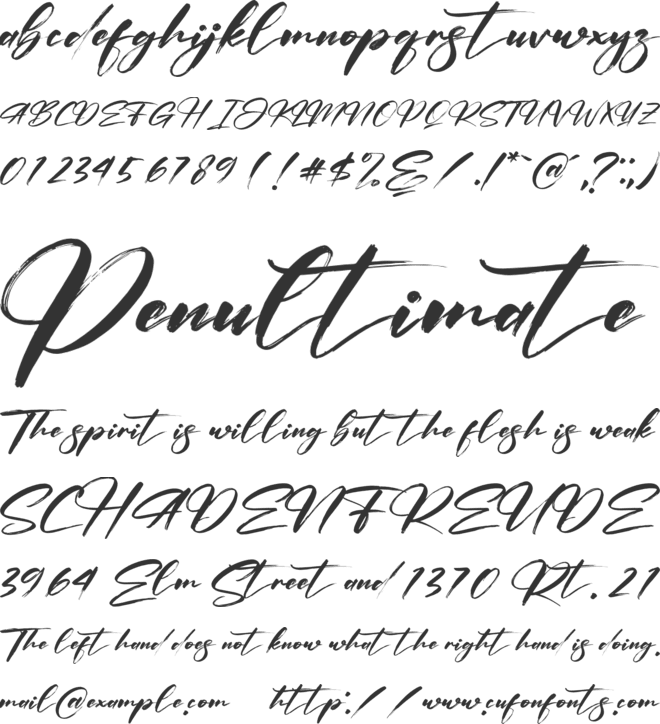 Hamstedam font preview