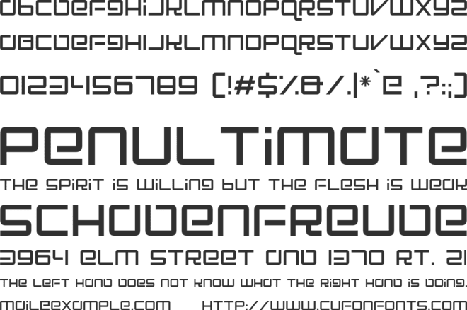 Electro Party font preview
