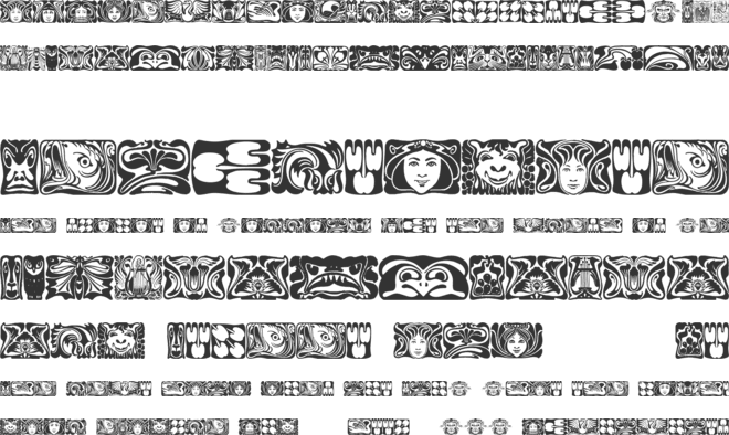 Jugendstil Ornamente font preview
