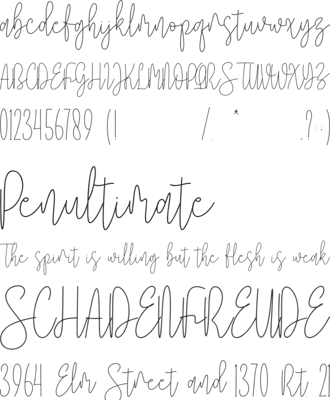 Holy Saghne font preview