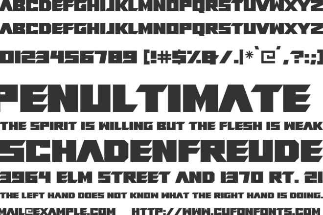 Alien Future font preview